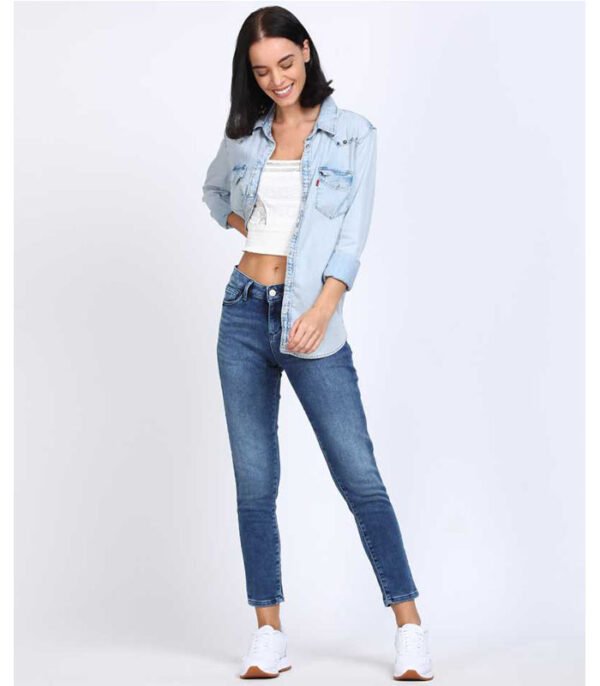Slim Women Blue Jeans - Image 2