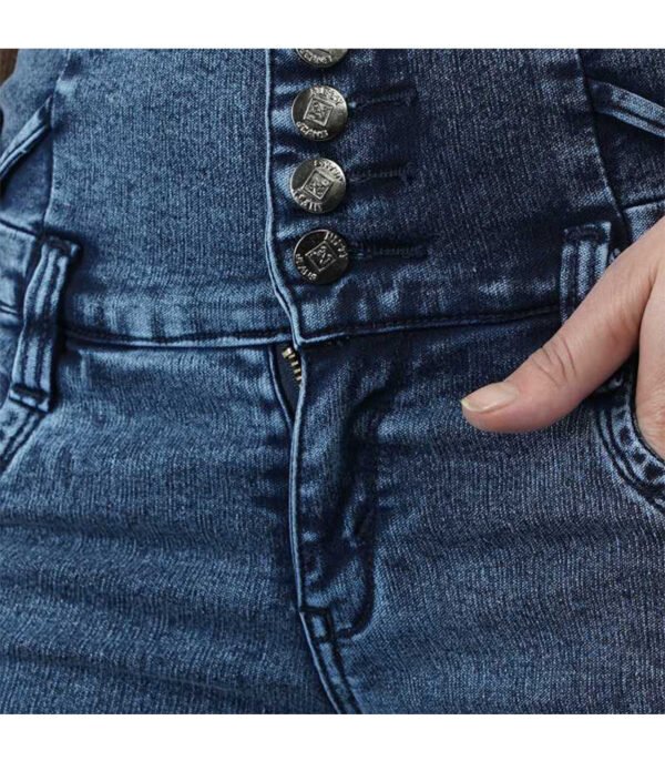 Slim Women Dark Blue Jeans - Image 5