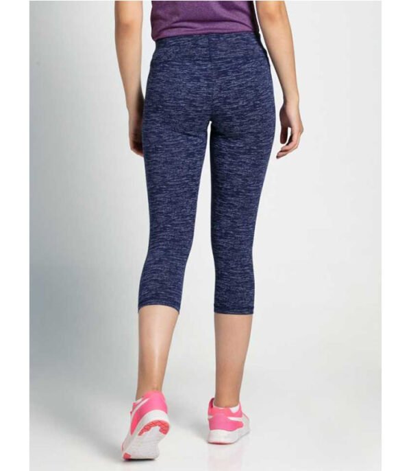 Knit Sports Capri Women Blue Capri - Image 3