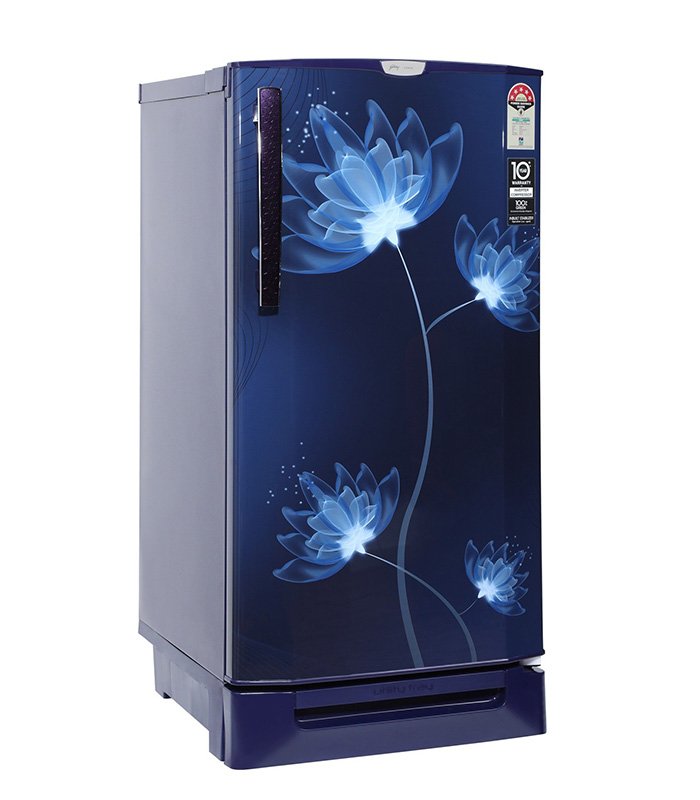 Godrej 190 L Direct Cool Single Door 5 Star Refrigerator with Base Drawer and Intelligent Inverter Compressor (Glass Blue, RD 1905 PTDI 53 GL BL) - Image 3