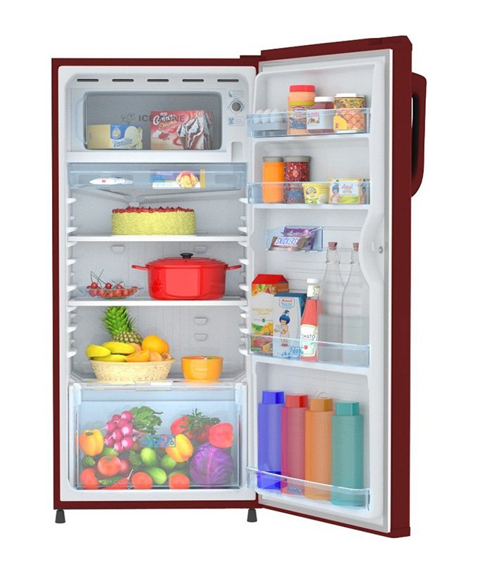 Haier 190 L Direct Cool Single Door 2 Star Refrigerator  (Burgundy Red, HED-19TBR) - Image 3