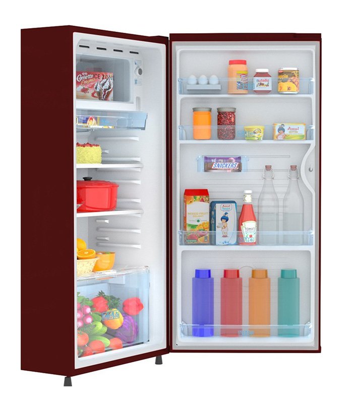 Haier 190 L Direct Cool Single Door 2 Star Refrigerator  (Burgundy Red, HED-19TBR) - Image 4