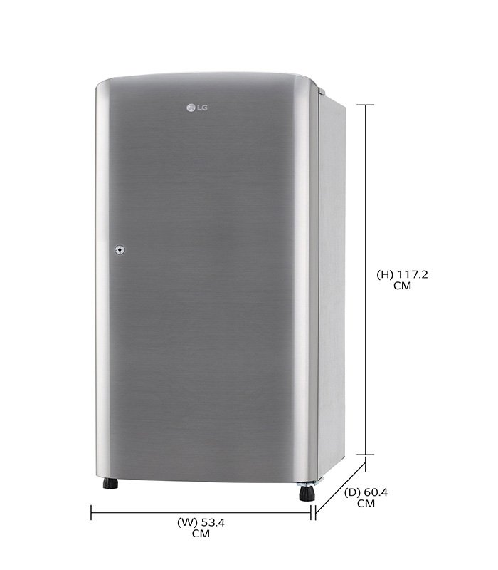 LG 190 L Direct Cool Single Door 3 Star Refrigerator  (Shiny Steel, GL-B201RPZD) - Image 4
