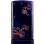 LG 190 L Direct Cool Single Door 4 Star Refrigerator with Base Drawer  (Blue Plumeria, GL-D201ABPY)
