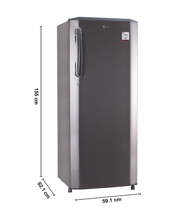 LG 270 L Direct Cool Single Door 3 Star Refrigerator  (Shiny Steel, GL-B281BPZX) - Image 2