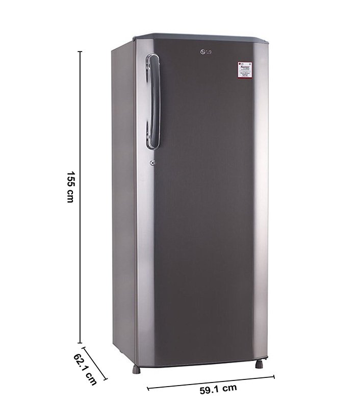 LG 270 L Direct Cool Single Door 3 Star Refrigerator  (Shiny Steel, GL-B281BPZX) - Image 2