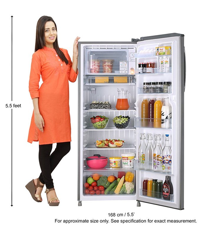 LG 270 L Direct Cool Single Door 3 Star Refrigerator  (Shiny Steel, GL-B281BPZX) - Image 4