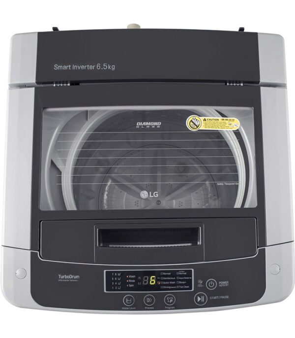 LG 6.5 kg 5 Star Inverter Fully Automatic Top Load Silver - Image 2
