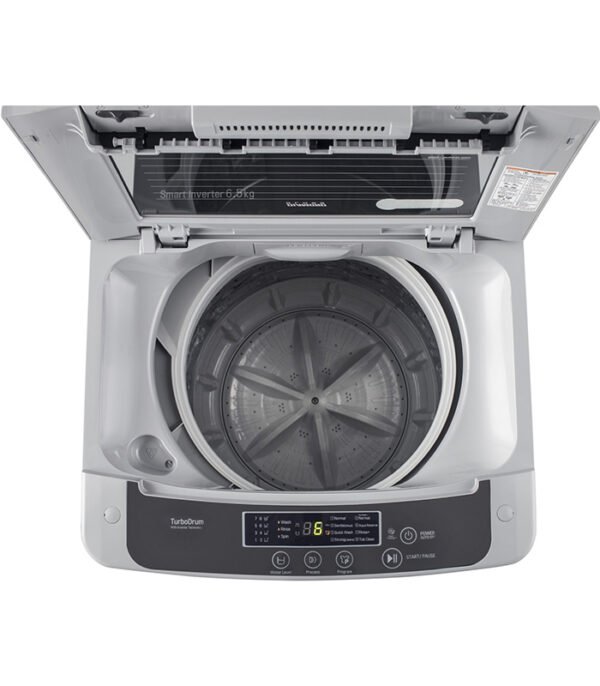 LG 6.5 kg 5 Star Inverter Fully Automatic Top Load Silver - Image 4