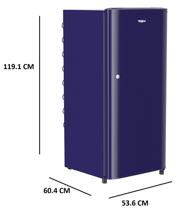 Whirlpool 190 L Direct Cool Single Door 2 Star Refrigerator  (solid blue, WDE 205 CLS 2S BLUE) - Image 2