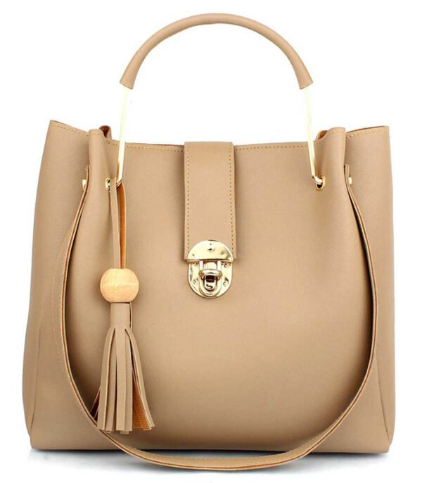 SHOPANGEL Women Beige Hand-held Bag (Pack of 3) - Image 2