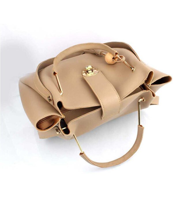 SHOPANGEL Women Beige Hand-held Bag (Pack of 3) - Image 3
