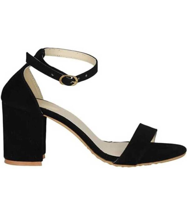 Women Black Heels Sandal - Image 3