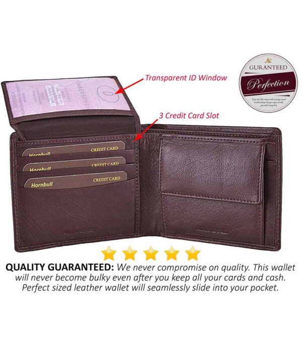 Men Casual Brown Genuine Leather Wallet  (7 Card Slots) - Image 4