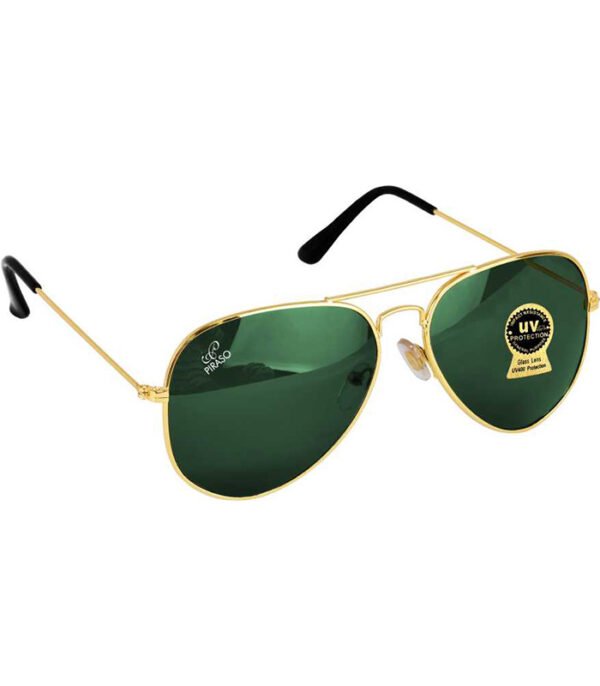 UV Protection Aviator Sunglasses (54)  (Green) - Image 2