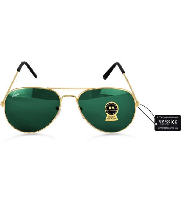 UV Protection Aviator Sunglasses (54)  (Green) - Image 3