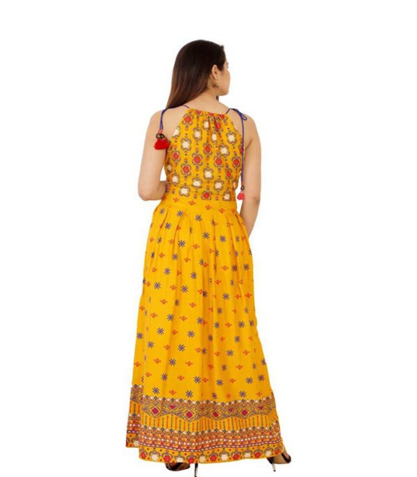 Wows Women Fit and Flare Yellow Dress - Image 2
