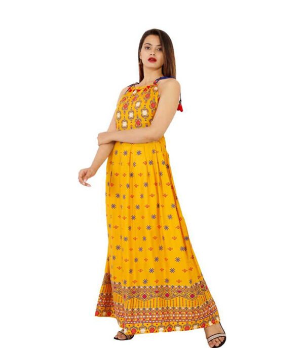 Wows Women Fit and Flare Yellow Dress - Image 5