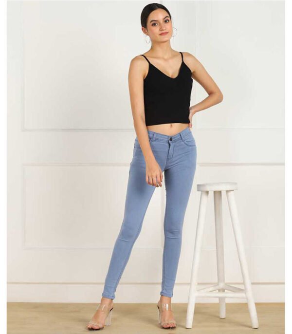 Slim Women Grey Jeans - Image 6