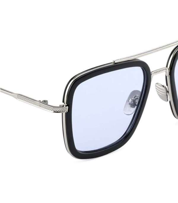 UV Protection, Gradient Rectangular Sunglasses (Free Size)  (Blue) - Image 7